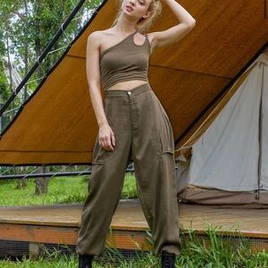 NWT OGL Move Green Cargo Jogger Utility Pants XS